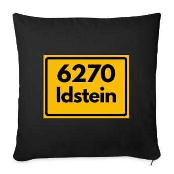 ALTE POSTLEITZAHL PLZ RETRO 6270 IDSTEIN HEIMAT - Sofakissenbezug 45 x 45 cm - Schwarz - Vorne