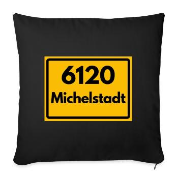 ANCIEN CODE POSTAL RETRO 6120 MICHELSTADT HEIMA - Housse de coussin décorative 45 x 45 cm - noir - Devant