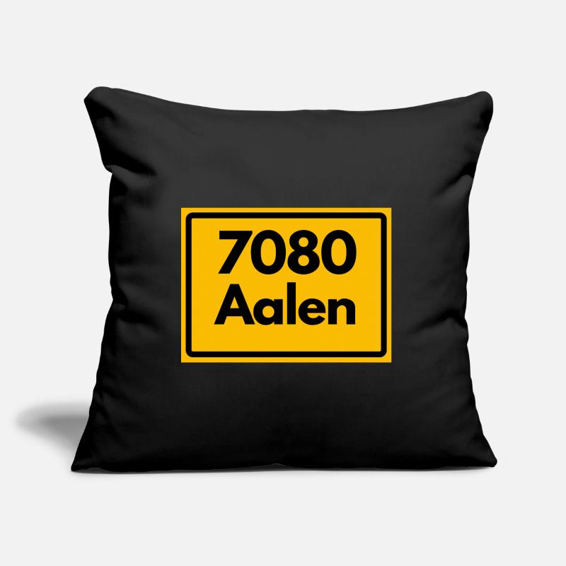 OLD POSTCODE ZIP CODE RETRO 7080 AALEN HEIMATSTOLZ Sofa pillowcase 17,3'' x 17,3'' (45 x 45 cm)