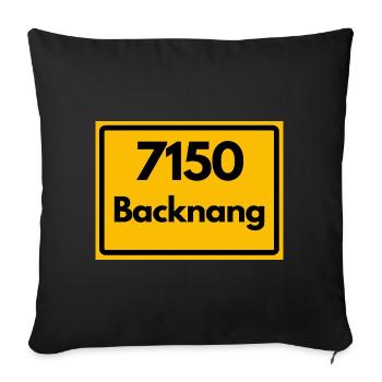 ANCIEN CODE POSTAL RETRO 7150 BACKNANG HEIMAT - Housse de coussin décorative 45 x 45 cm - noir - Devant