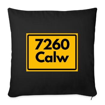 ANCIEN CODE POSTAL RETRO 7260 CALW HEIMATSTOLZ - Housse de coussin décorative 45 x 45 cm - noir - Devant