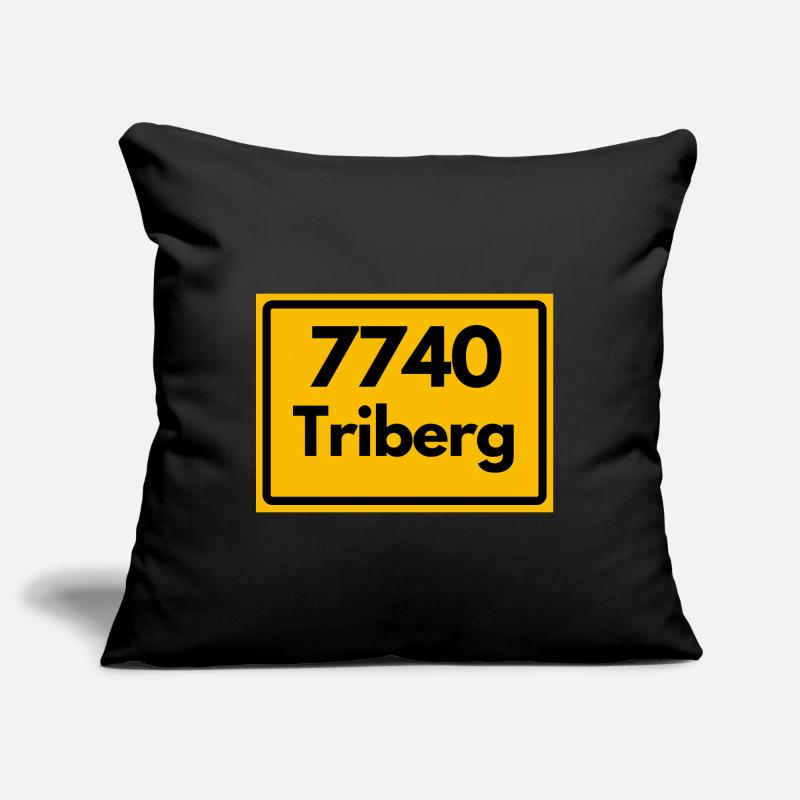 OLD POSTCODE ZIP CODE RETRO 7740 TRIBERG HEIMAT Sofa pillowcase 17,3'' x 17,3'' (45 x 45 cm)
