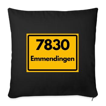 ALTE POSTLEITZAHL PLZ RETRO 7830 EMMENDINGEN  - Sofakissenbezug 45 x 45 cm - Schwarz - Vorne