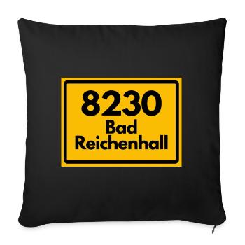 OLD POSTCODE RETRO 8230 BAD REICHENHALL HEIMA - Sofa pillowcase 17,3'' x 17,3'' (45 x 45 cm) - black - Front