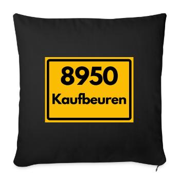 ALTE POSTLEITZAHL PLZ RETRO 8950 KAUFBEUREN HEIMAT - Sofakissenbezug 45 x 45 cm - Schwarz - Vorne
