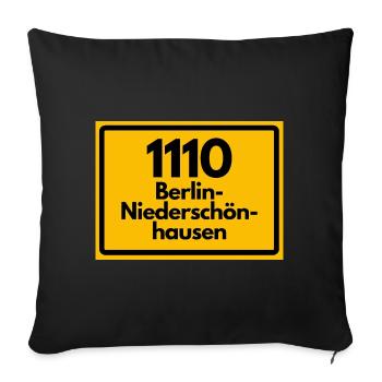 ALTE POSTLEITZAHL PLZ 1110 BERLIN NIEDERSCHÖNHAUSE - Sofakissenbezug 45 x 45 cm - Schwarz - Vorne