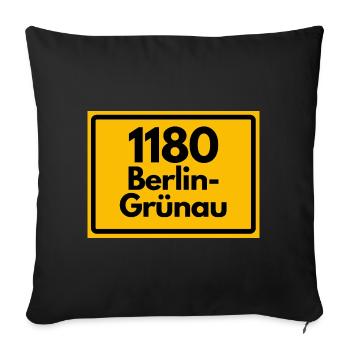 ALTE POSTLEITZAHL PLZ RETRO 1180 BERLIN GRÜNAU - Sofakissenbezug 45 x 45 cm - Schwarz - Vorne