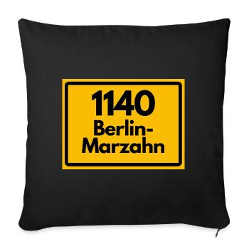 ALTE POSTLEITZAHL PLZ RETRO 1140 BERLIN MARZAHN - Sofakissenbezug 45 x 45 cm - Schwarz - Vorne
