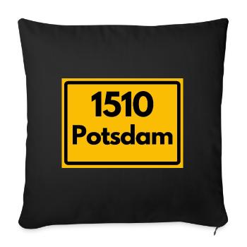 ALTE POSTLEITZAHL PLZ RETRO 1510 POTSDAM HEIMAT - Sofakissenbezug 45 x 45 cm - Schwarz - Vorne