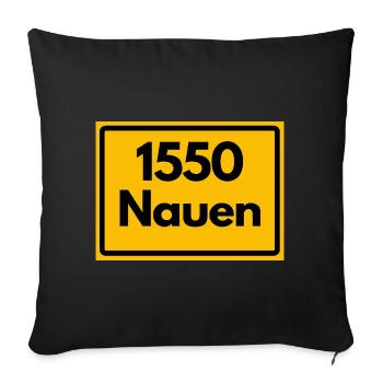 ANCIEN CODE POSTAL RETRO 1550 NAUEN HEIMATSTOLZ - Housse de coussin décorative 45 x 45 cm - noir - Devant