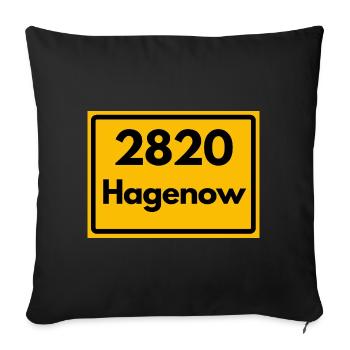 ANCIEN CODE POSTAL RÉTRO 2820 HAGENOW HEIMAT - Housse de coussin décorative 45 x 45 cm - noir - Devant