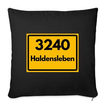 ALTE POSTLEITZAHL PLZ RETRO 3240 HALDENSLEBEN  - Sofakissenbezug 45 x 45 cm - Schwarz - Vorne