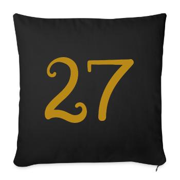 27 - Sofakissenbezug 45 x 45 cm - Schwarz - Vorne