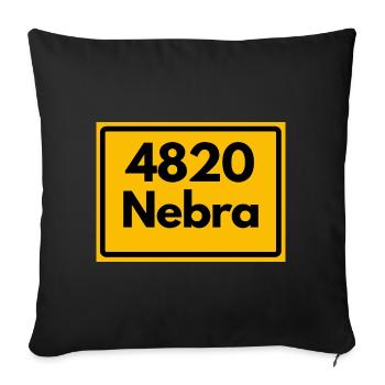 ANCIEN CODE POSTAL 4820 NEBRA HEIMATSTOLZ - Housse de coussin décorative 45 x 45 cm - noir - Devant