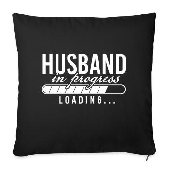 Charge du mari Enterrement de vie de garçon Escouade des mariés - Housse de coussin décorative 45 x 45 cm - noir - Devant