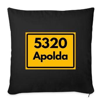 OLD POSTCODE ZIP CODE 5320 Apolda Glockenstadt - Sofa pillowcase 17,3'' x 17,3'' (45 x 45 cm) - black - Front