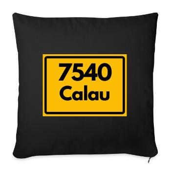 ALTE POSTLEITZAHL PLZ RETRO 7540 CALAU - Sofakissenbezug 45 x 45 cm - Schwarz - Vorne