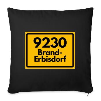ALTE POSTLEITZAHL 9230 SACHSEN BRAND-ERBISDORF - Sofakissenbezug 45 x 45 cm - Schwarz - Vorne