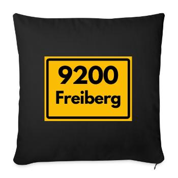 OLD POSTCODE 9200 SAXONY FREIBERG POSTAL CODE - Sofa pillowcase 17,3'' x 17,3'' (45 x 45 cm) - black - Front