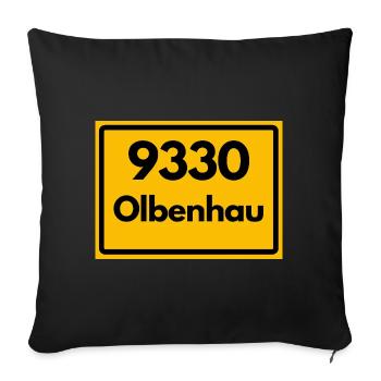 ALTE POSTLEITZAHL PLZ SACHSEN 9330 09526 OLBENHAU - Sofakissenbezug 45 x 45 cm - Schwarz - Vorne