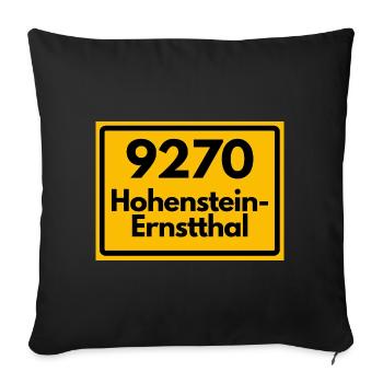 9270 ALTE POSTLEITZAHL 09337 HOHENSTEIN ERNSTTHAL - Sofakissenbezug 45 x 45 cm - Schwarz - Vorne