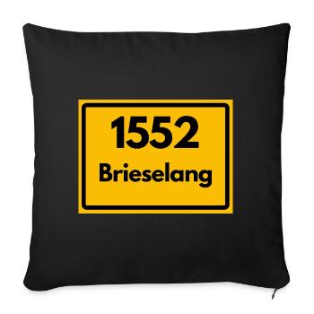 ALTE POSTLEITZAHL 1552 BRIESELANG BRANDENBURG DDR - Sofakissenbezug 45 x 45 cm - Schwarz - Vorne
