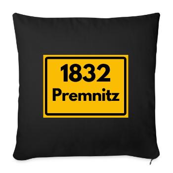 ALTE POSTLEITZAHL 1832 PREMNITZ BRANDENBURG DDR - Sofakissenbezug 45 x 45 cm - Schwarz - Vorne