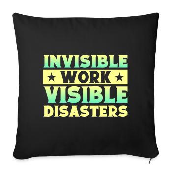 Musical Theatre Invisible Work Theater Gift - Sofakissenbezug 45 x 45 cm - Schwarz - Vorne