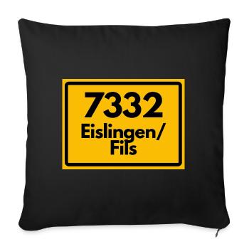 OLD POSTCODE 7332 ZIP 73054 EISLINGEN FILS - Sofa pillowcase 17,3'' x 17,3'' (45 x 45 cm) - black - Front