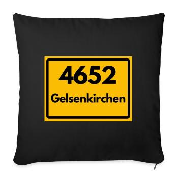 ALTE POSTLEITZAHL 4652 PLZ 45879 GELSENKIRCHEN NRW - Sofakissenbezug 45 x 45 cm - Schwarz - Vorne