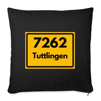 ALTE POSTLEITZAHL 7262 PLZ 78532 TUTTLINGEN BAWÜ - Sofakissenbezug 45 x 45 cm - Schwarz - Vorne
