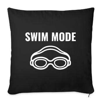Swim Mode für echte Schwimmer - Sofakissenbezug 45 x 45 cm - Schwarz - Vorne