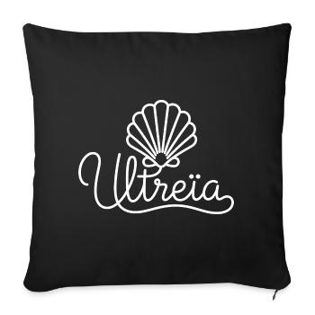 Ultreïa Coquille Saint-Jacques, Chemin Compostelle - Housse de coussin décorative 45 x 45 cm - noir - Devant