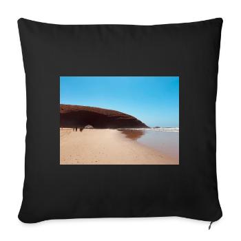 Red Rock Beach - Sofa pillowcase 17,3'' x 17,3'' (45 x 45 cm) - black - Front