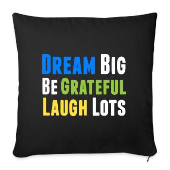 Positives Denken Inspirierend Motivation - Sofakissenbezug 45 x 45 cm - Schwarz - Vorne