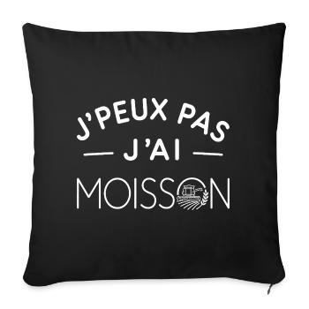 Moisson Humour Cadeau Passionné d'Agriculture - Housse de coussin décorative 45 x 45 cm - noir - Devant