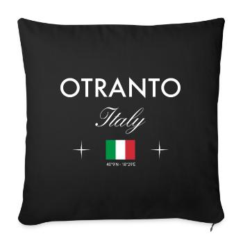 Otranto, Italie, coordonne le souvenir de voyage - Housse de coussin décorative 45 x 45 cm - noir - Devant
