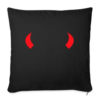 devil - Sofa pillowcase 17,3'' x 17,3'' (45 x 45 cm) - black - Front
