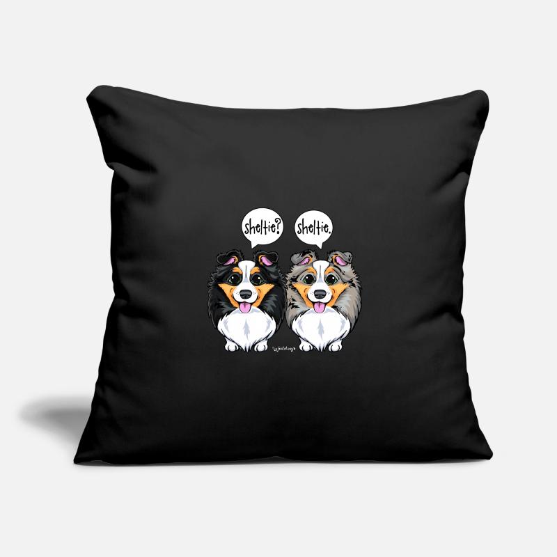 Sheltie Sheltie 2 Housse de coussin décorative 45 x 45 cm