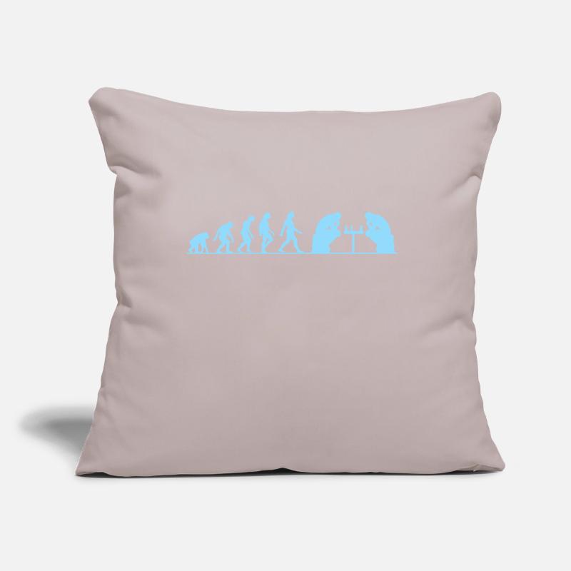 Evolution échec Housse de coussin décorative 45 x 45 cm