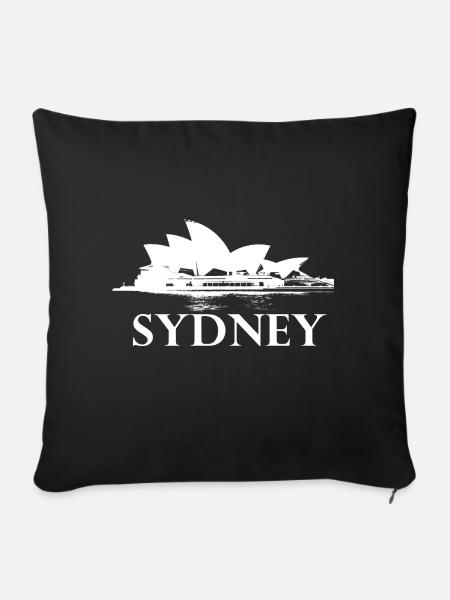 Sydney - Opera House / Geschenkidee / Australien - Sofakissenbezug 45 x 45 cm - Schwarz