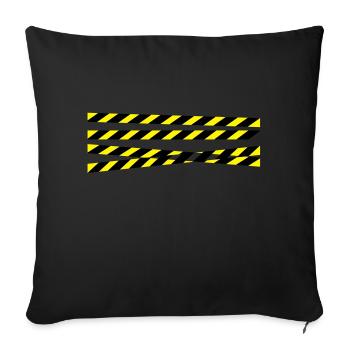 ansperrband__f2 - Sofa pillowcase 17,3'' x 17,3'' (45 x 45 cm) - black - Front