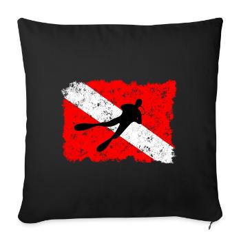Pavillon de plongée - Housse de coussin décorative 45 x 45 cm - noir - Devant