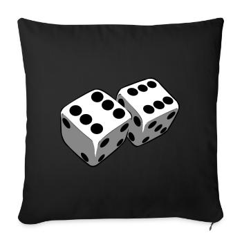 Würfel - Sofakissenbezug 45 x 45 cm - Schwarz - Vorne