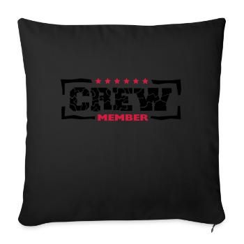 Crew Member Design - Housse de coussin décorative 45 x 45 cm - noir - Devant