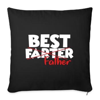 Cadeau drôle pour le papa papa papa humour - Housse de coussin décorative 45 x 45 cm - noir - Devant