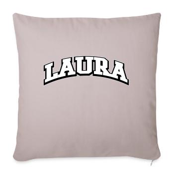 Laura College Uni School Gift - Housse de coussin décorative 45 x 45 cm - taupe clair - Devant