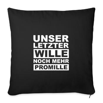 Pour mille, boire, alcool, dire, drôle - Housse de coussin décorative 45 x 45 cm - noir - Devant