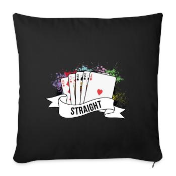 Poker Street Cards Poker Game - Sofa pillowcase 17,3'' x 17,3'' (45 x 45 cm) - black - Front