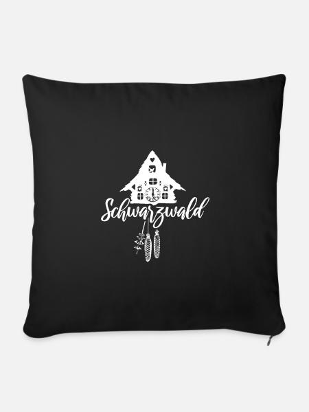 Schwarzwald - Sofakissenbezug 45 x 45 cm - Schwarz